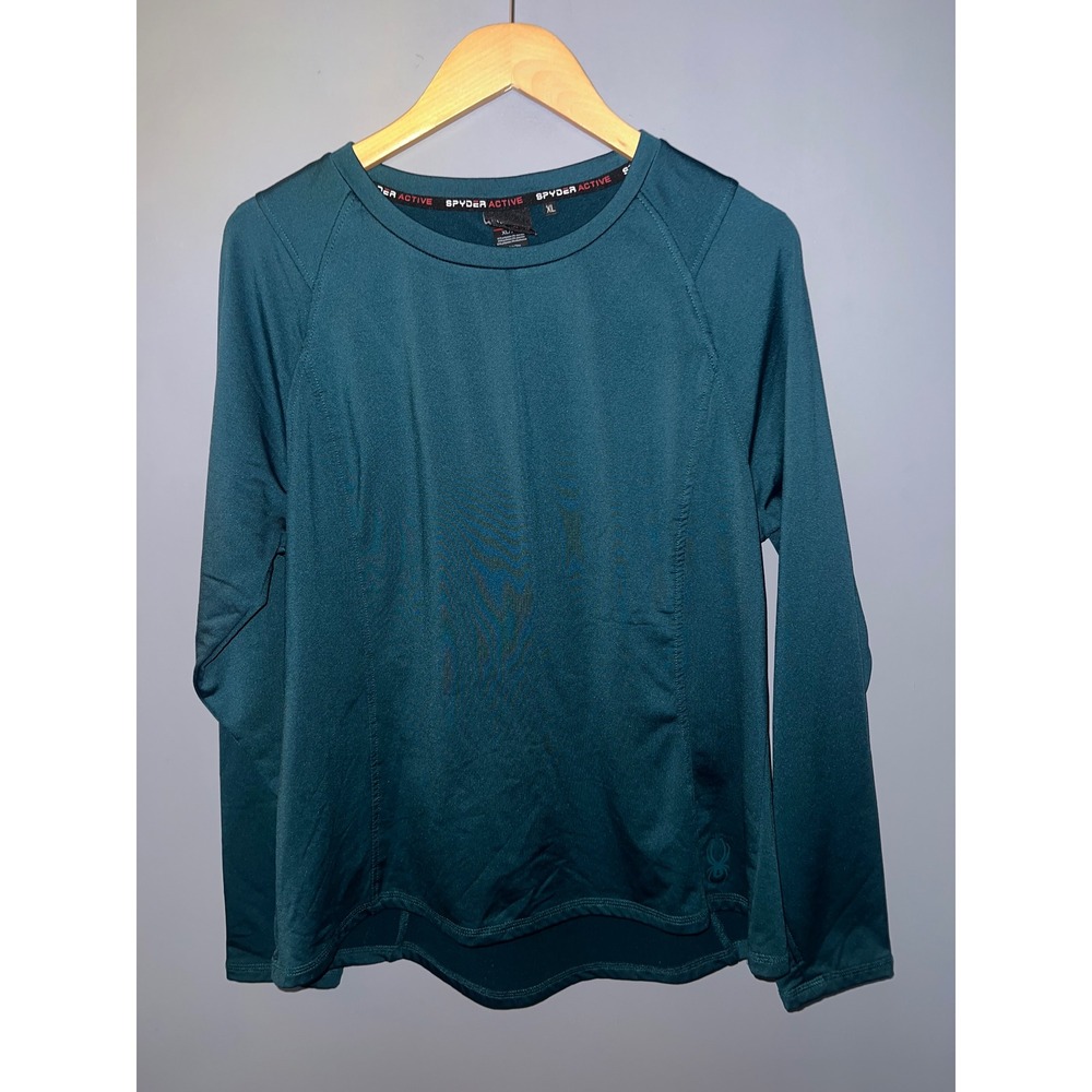 Spyder‎ Active Mens XL Teal Long Sleeve Performance Shirt Athletic Top